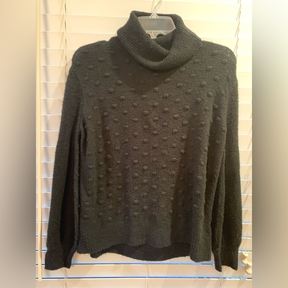 Gibson & Latimer Black Sweater Cowl Neck Size Small Neutral